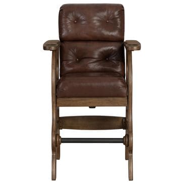 Hawthorne Furniture Tavern Spectator Barstool with Brown Cushion in Whiskey, , large