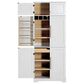 HOMLUX HOMLUX 78.2" Tall Farmhouse Kitchen Pantry Cabinet with 8 Door Shelves, Storage Cabinet with 4 Adjustable Shelves, Hidden Drawer, Wine Rack, Versatile Cupboard for Kitchen, Dining & Bathroom, Retro White, , large