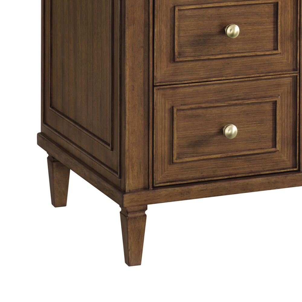 James Martin Vanities Lorelai 36&quot; Single Vanity in Mid-Century Walnut with 3 cm Carrara White Marble Top, , large