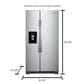 Whirlpool 24.6 Cu. Ft. 36" Wide Side-by-Side Refrigerator in Fingerprint Resistant Stainless Steel, , large