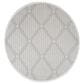 Safavieh Bermuda 6"7" Round Cream and Grey Indoor/Outdoor Area Performance Rug, , large