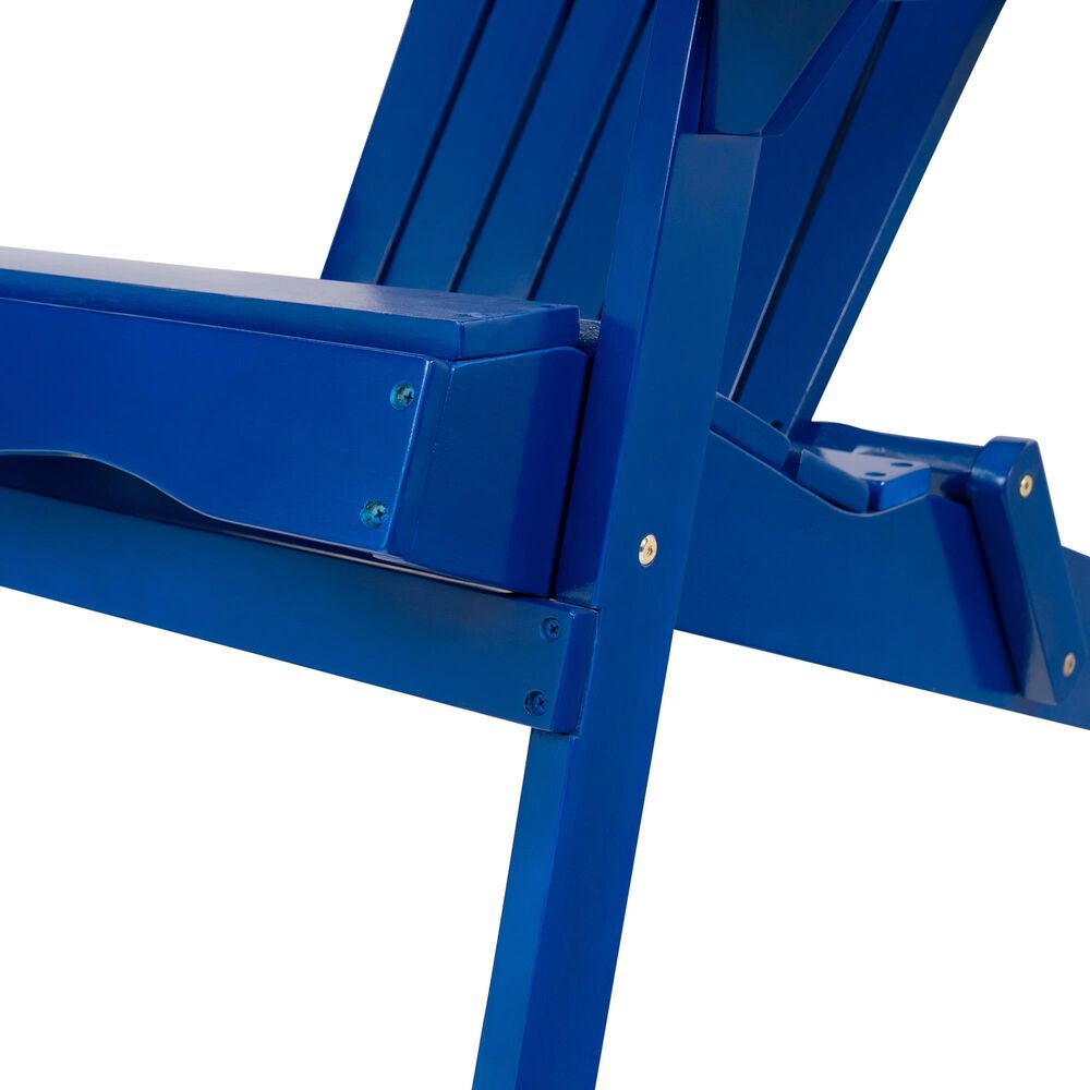 Hearth and Haven Malibu Outdoor Folding Adirondack Chair in Blue, , large