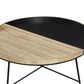 Maple and Jade Split Tray Coffee Table in Matte Black and Light Brown, , large