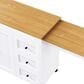 HOMLUX 74.8" Kitchen Island with Extendable Dining Table in White and Natural, , large