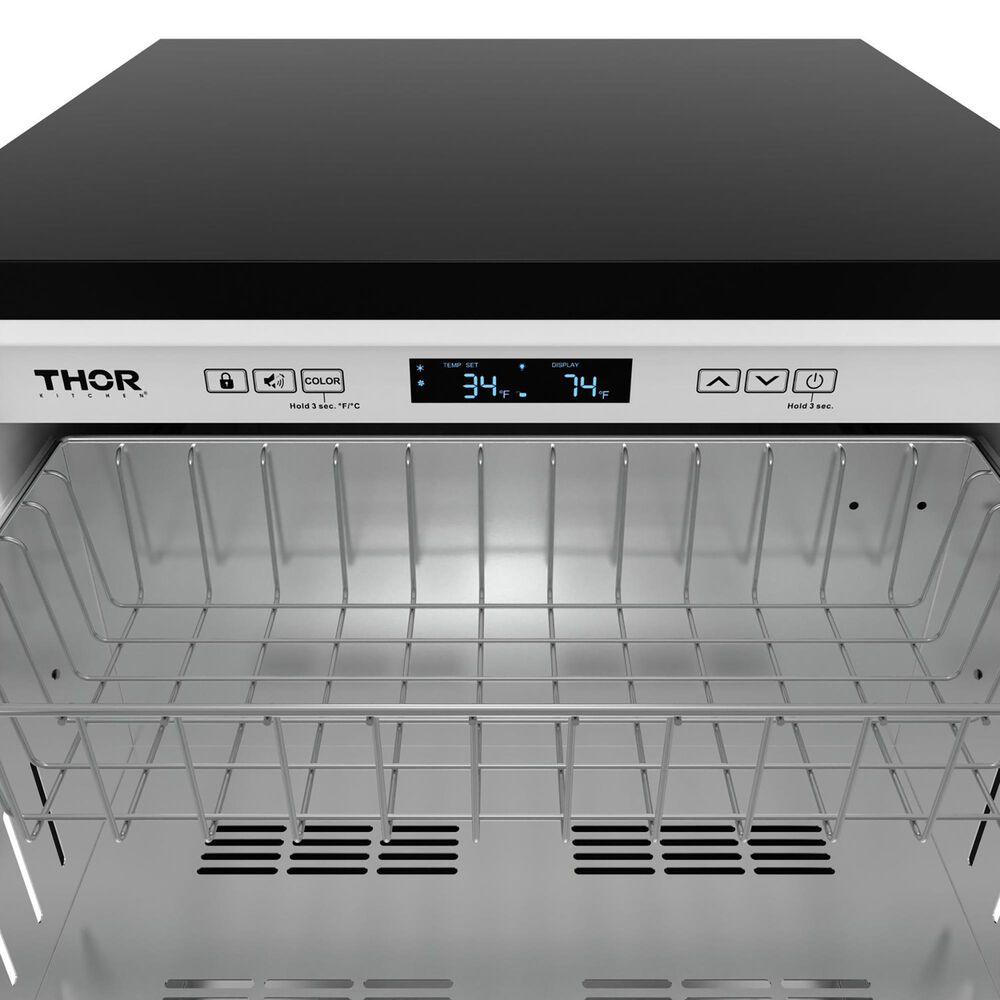Thor Kitchen Gordon Ramsay 24" Undercounter Refrigerator in Stainless Steel, , large