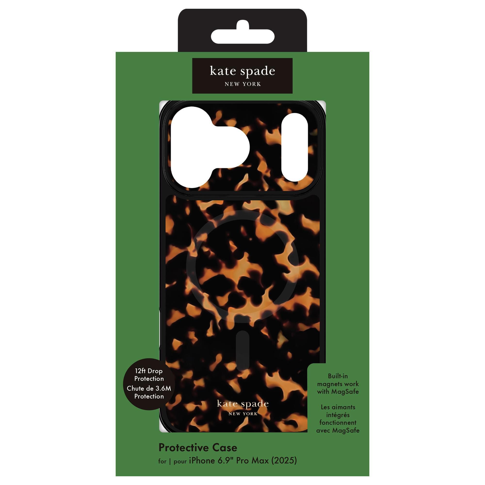 Kate Spade Protective MagSafe Case for iPhone 17 Pro Max in Tortoise