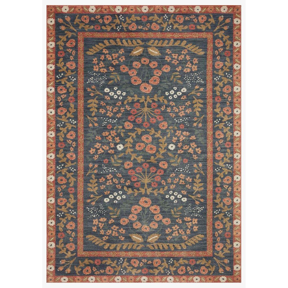 Loloi Fiore FIO-01 2"7" x 8" Navy and Rust Runner, , large