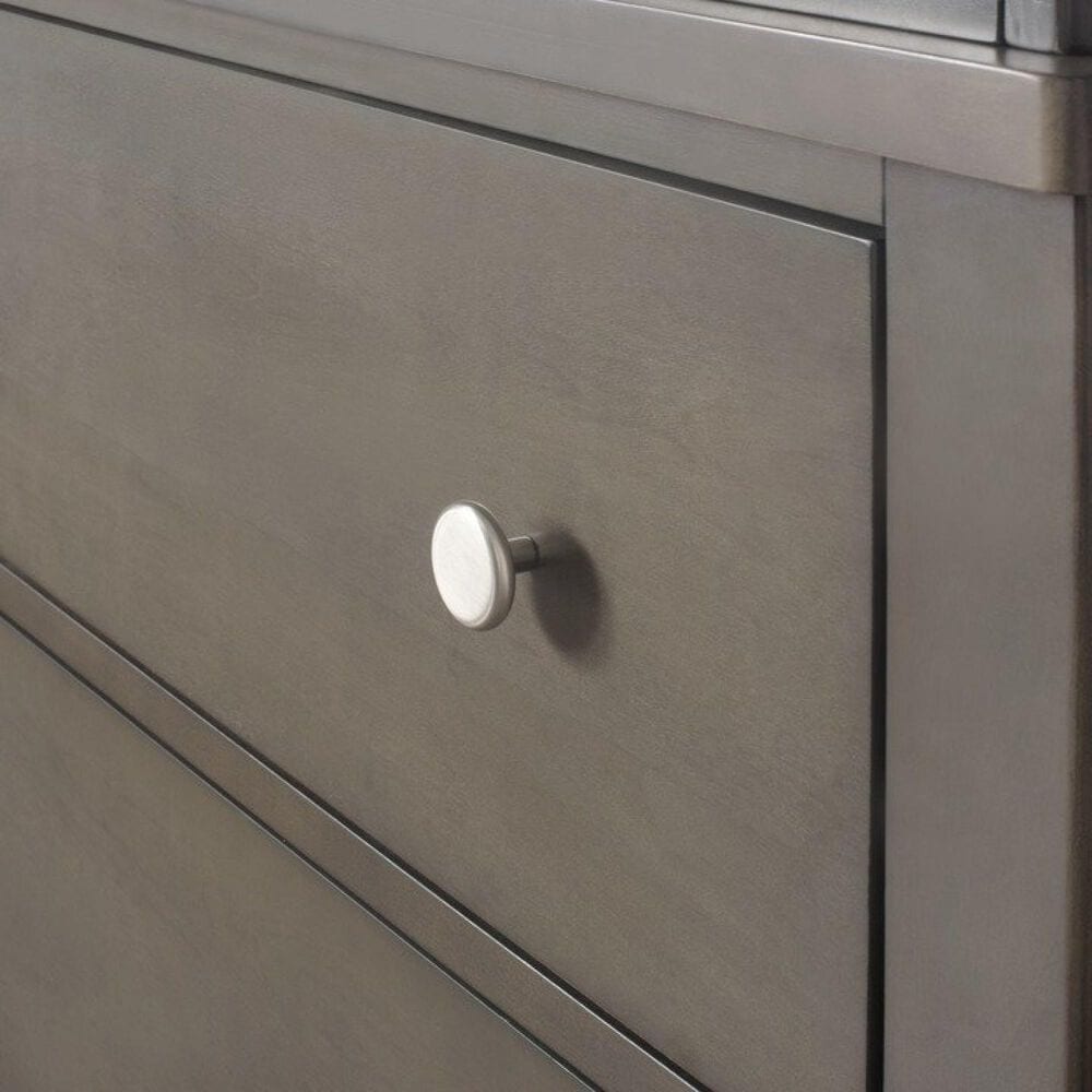 Foundations Worldwide Harmony 3-Drawer Dresser with Changing Table Topper in Dapper Gray, , large