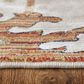 Feizy Melrose Natural 5" x 7"6" Ivory and Multicolor Area Rug, , large
