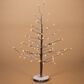 The Gerson Company 3" Electric UL Lighted Snowy Tree with 82 LED Lights in Brown, , large