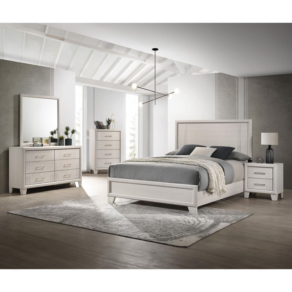 Crown Mark Charlie 4-Drawer Chest in White, , large