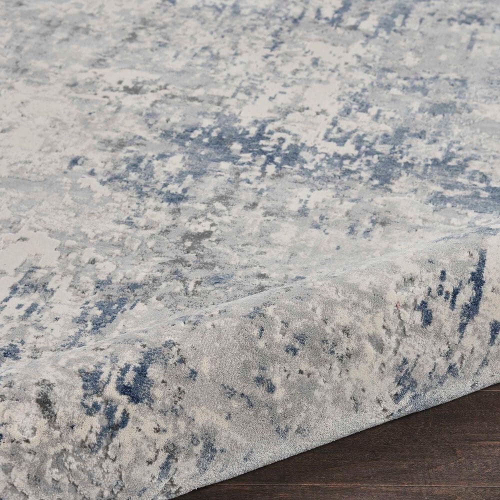 Nourison Rustic Textures Ivory, Grey and Blue 3'11" x 5'11" Area Rug, , large