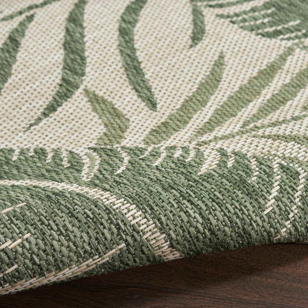 Nourison Garden Oasis GOA02 Ivory and Green 8&#39; x 10&#39; Indoor/Outdoor Area Rug, , large