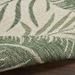 Nourison Garden Oasis GOA02 Ivory and Green 8" x 10" Indoor/Outdoor Area Rug, , large