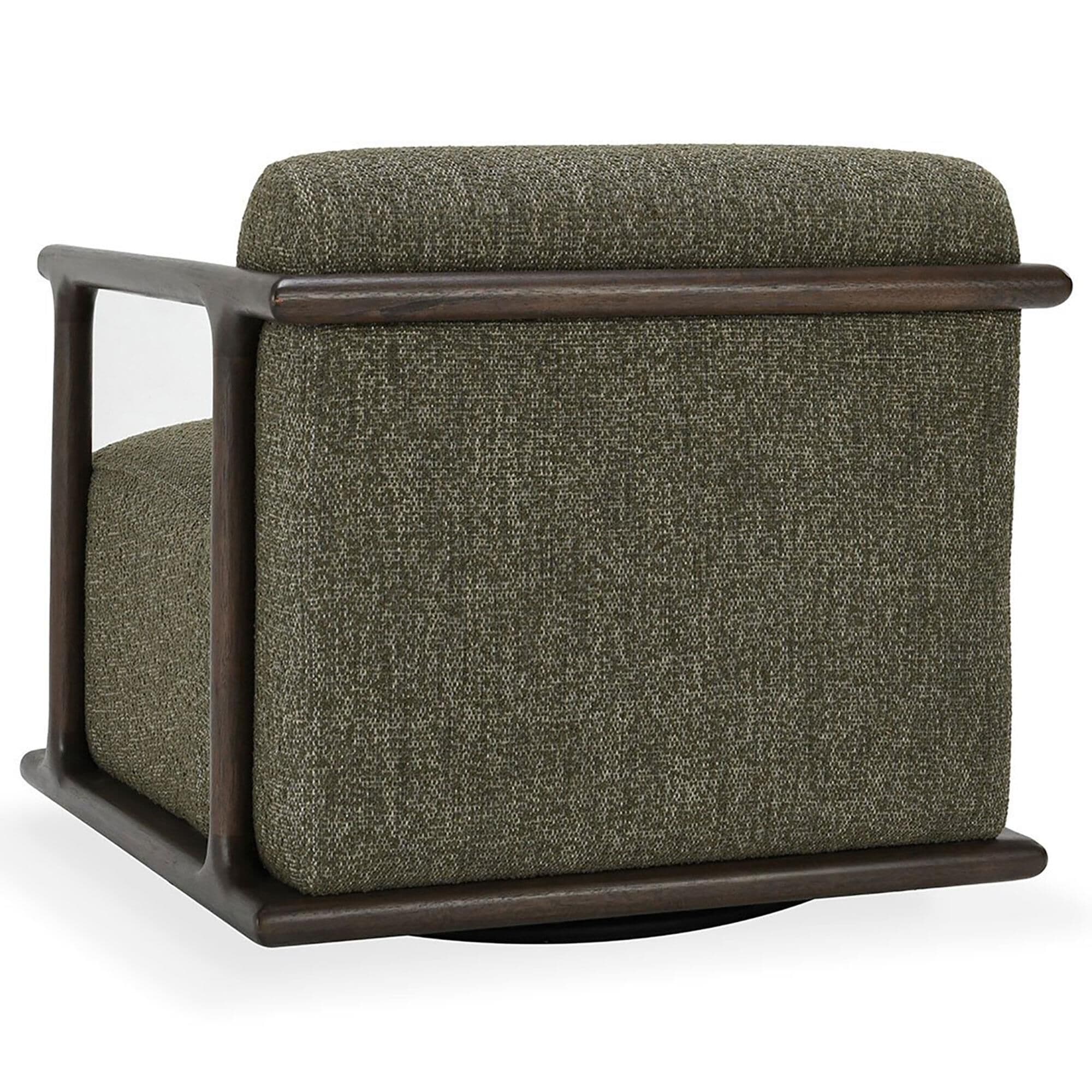 Classic Home Lucia Swivel Accent Chair in Kale Green