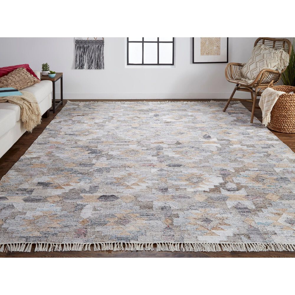 Feizy Beckett 8&#39; x 10&#39; Gray and Multicolor Area Rug, , large