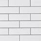 MS International Retro Brick Bianco White 2" x 6" on 14" x 11" Porcelain Mosaic Sheet, , large
