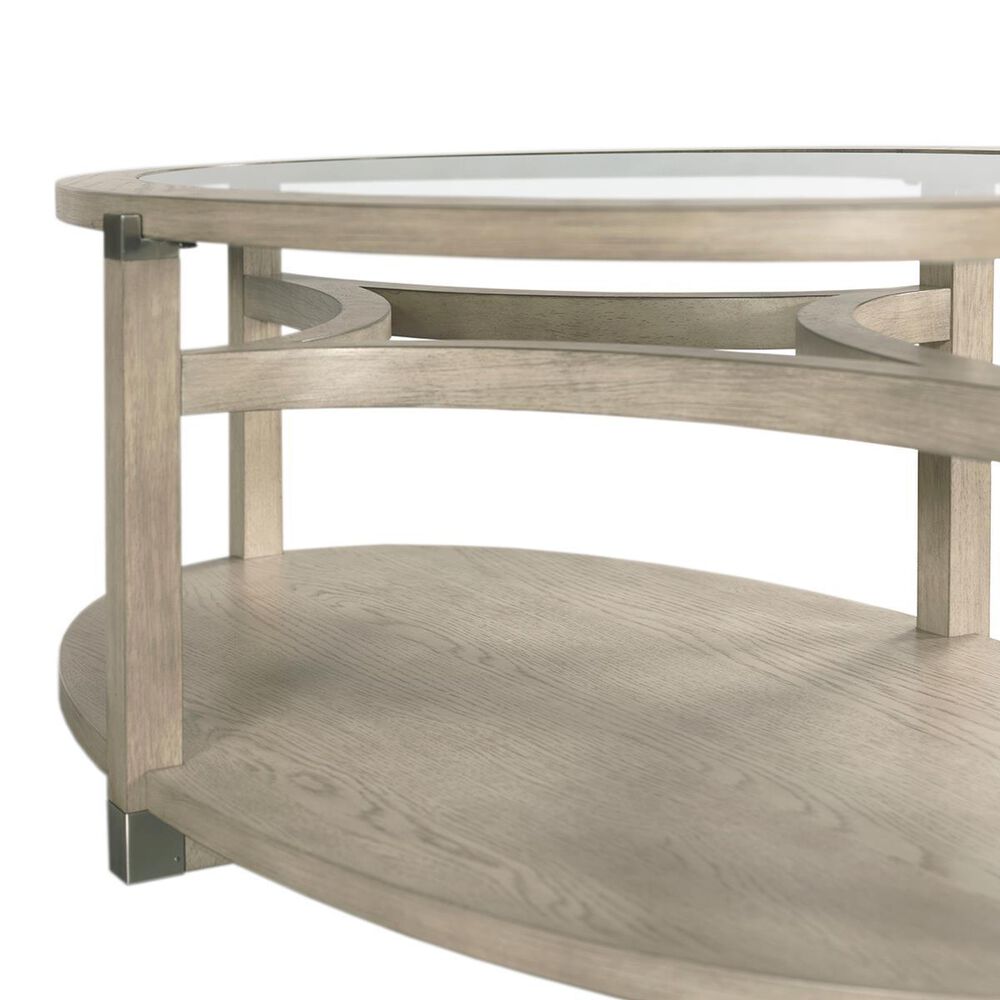 American Drew Solstice Oval Coffee Table in Soft Beige, , large