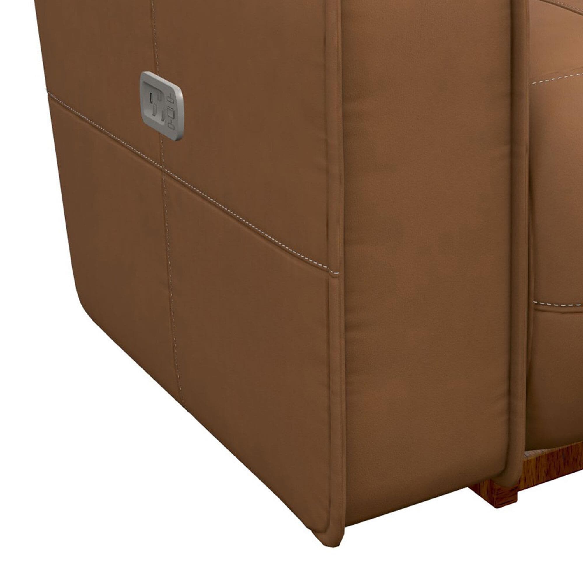 La-Z-Boy Maddox Power Rocker Recliner with Headrest in Camel