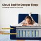 HOMLUX Plush Twin Mattress with Blue Headboard, , large