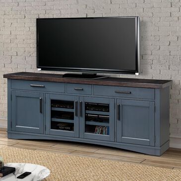 Simeon Collection Americana Modern 76" TV Console in Denim, , large