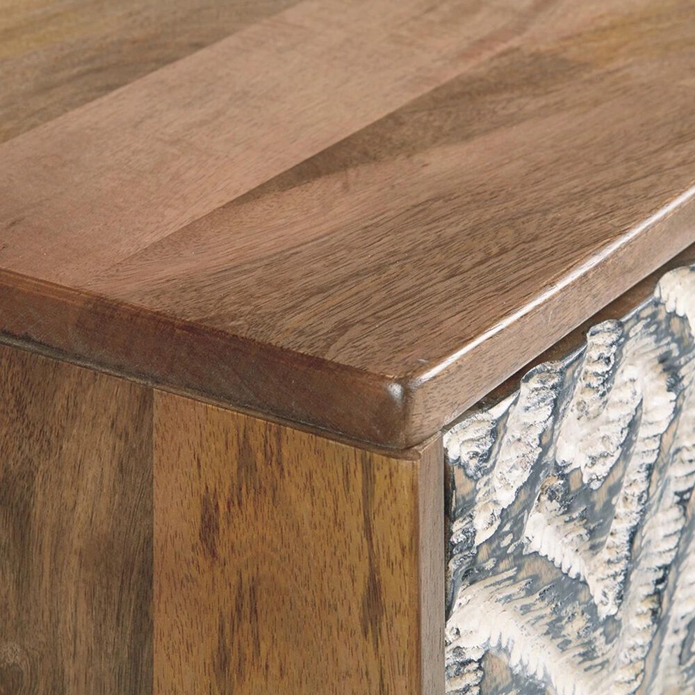 Signature Design by Ashley Kerrings Accent Cabinet in Natural, Black and Ivory, , large