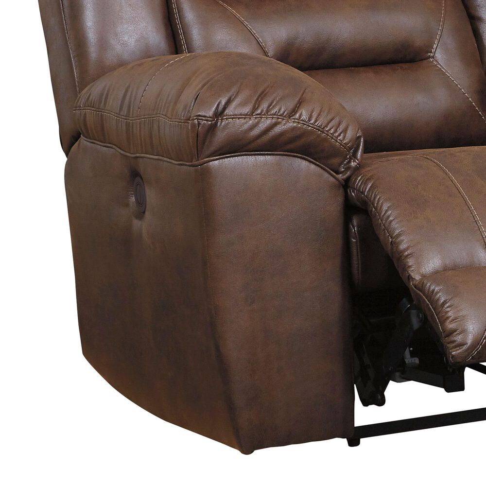 Ashley Stoneland Power Reclining Loveseat with Console in Chocolate, , large