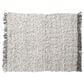 Teak Interiors 50" x 60" Shag Throw with Fringe in Natural and Grey Melange, , large