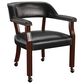 Crystal City Tournament Faux Leather Arm Chair in Rich Cherry, , large