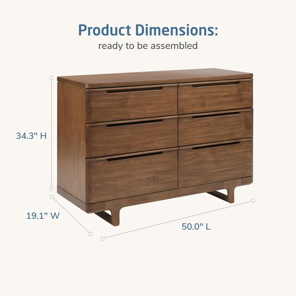 Maxi Cosi Embraced Forms Convertible Crib and Dresser 2-Piece Nursery Set in Chestnut, , large