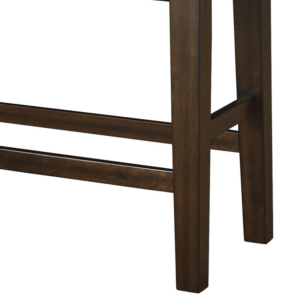 Ashley Haddigan 25.38 Faux Leather Dining Bench in Dark Brown, , large