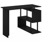 HOMLUX 3-Tier Shelves L-Shape Computer Desk in Americano and Black, , large
