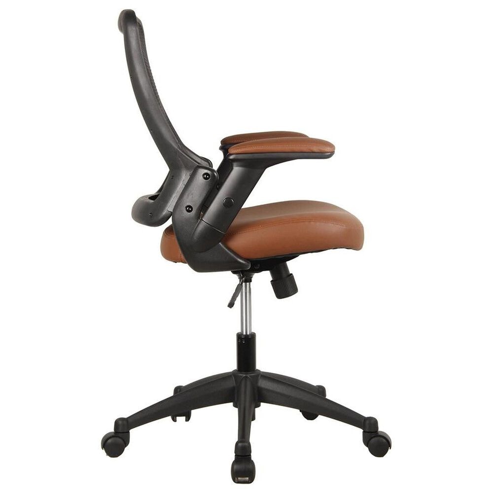 Rta Products Llc Mid-Back Mesh Task Office Chair with Height Adjustable Arms in Brown, , large