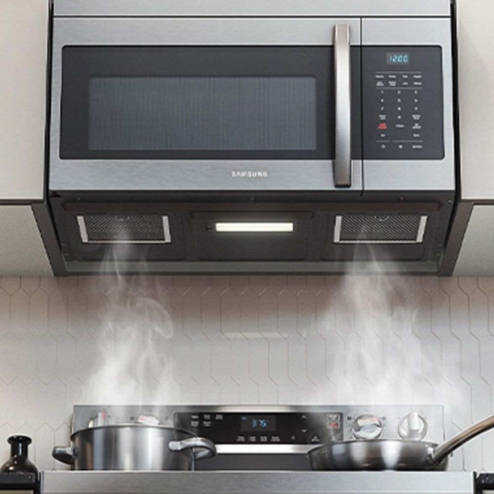 Samsung 1.6 Cu. Ft. Over-the-Range Microwave with Auto Cook in Stainless Steel, , large