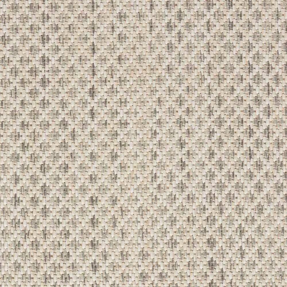Nourison Courtyard Ivory and Silver 5&#39; Square Indoor/Outdoor Area Rug, , large