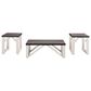 Ashley Dorrinson 3-Piece Table Set in Gray and Antiqued White, , large
