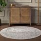 Surya Masterpiece Cream, Medium Gray and Light Gray 6"7" Round Area Rug, , large