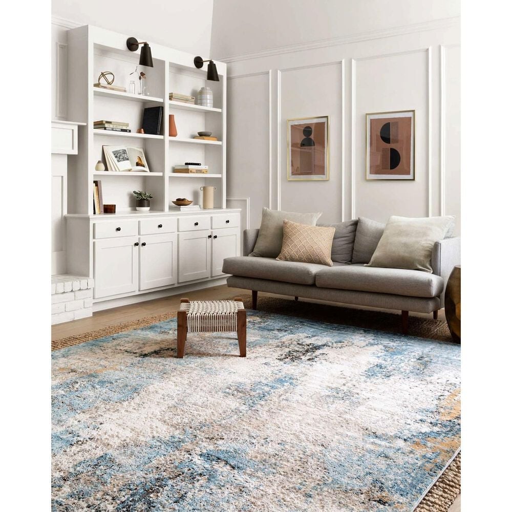 Loloi II Alchemy ALC-05 5&#39;3&quot; x 7&#39;6&quot; Denim and Ivory Area Rug, , large