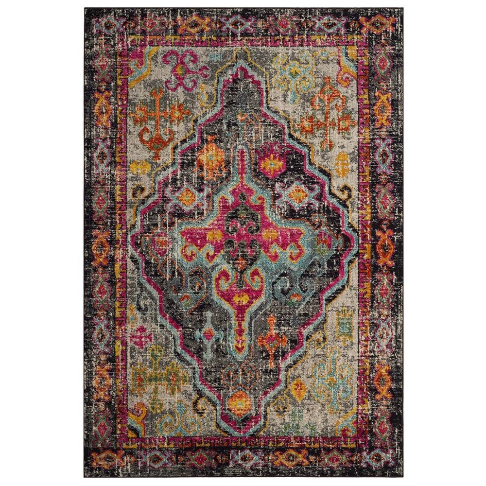 Safavieh Monaco MNC247R-212 2&#39;2&quot; x 12&#39; Grey/Fuchsia Runner, , large