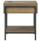 Ashley Fridley Square End Table in Black and Natural, , large