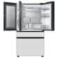 Samsung Bespoke 29 Cu. Ft. 4-Door French Door Refrigerator with Beverage Center in Morning Blue Glass Top Panel with White Glass Middle and Bottom Panels, , large