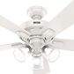 Hunter Crestfield 52" Remote Ceiling Fan with LED Lights in Fresh White, , large