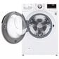 LG 4.5 Cu. Ft. Front Load Washer and 7.4 Cu. Ft. Electric Dryer Laundry Pair with Pedestal Storage Drawers in White, , large