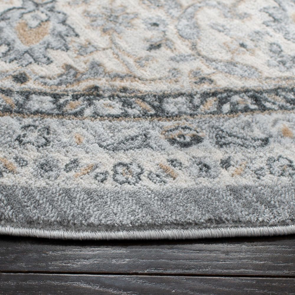 Safavieh Isabella 6&#39;7&quot; Round Grey and Cream Area Rug, , large