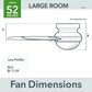 Hunter Minimus 52" Ceiling Fan with LED Lights in Matte Black, , large