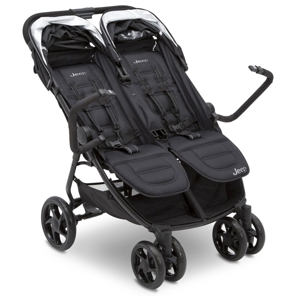 Delta Jeep Destination Side-By-Side Double Ultralight Stroller in Midnight, , large