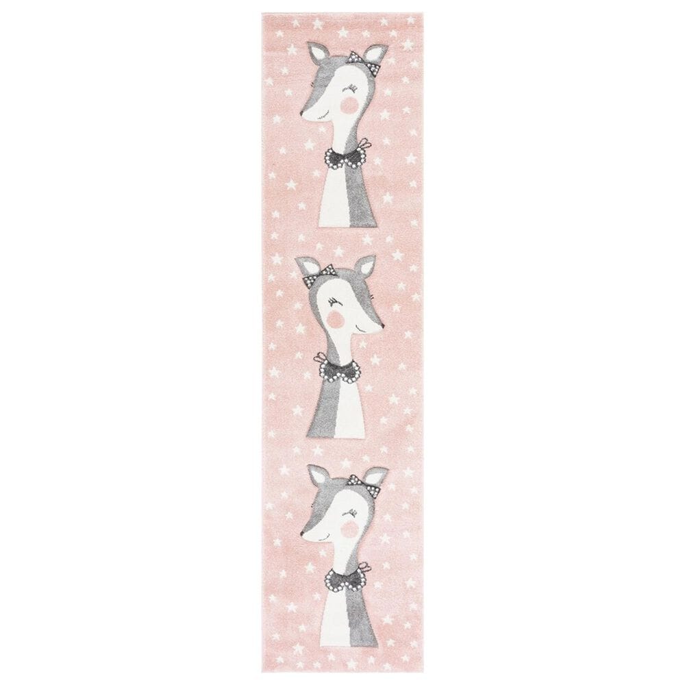 Safavieh Carousel CRK191P 2"3" x 6" Pink and Ivory Kids Runner, , large