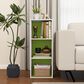 HOMLUX 3-Tier Bookcase with Decorative Open Shelves in White and Green, , large