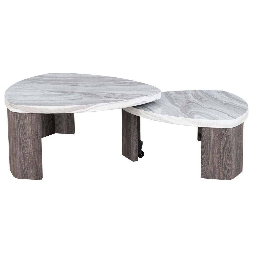 Furniture of America Elric Nesting Coffee Table in Gray, , large