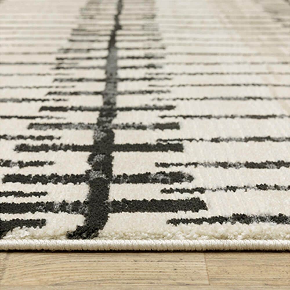 Oriental Weavers Raylan RAY11 2&#39;3&quot; x 7&#39;6&quot; Ivory Runner, , large